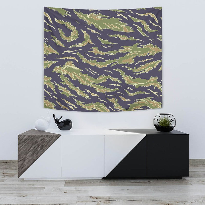 Green Camouflage Camo Wall Tapestry