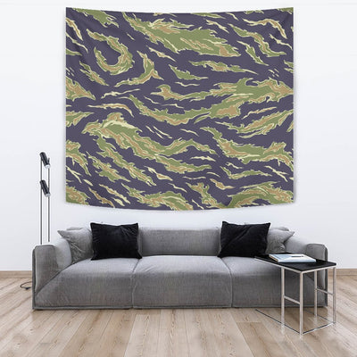 Green Camouflage Camo Wall Tapestry