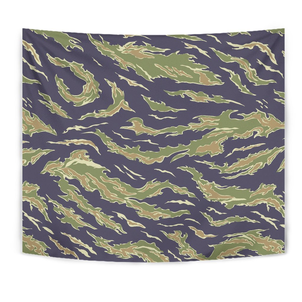 Green Camouflage Camo Wall Tapestry