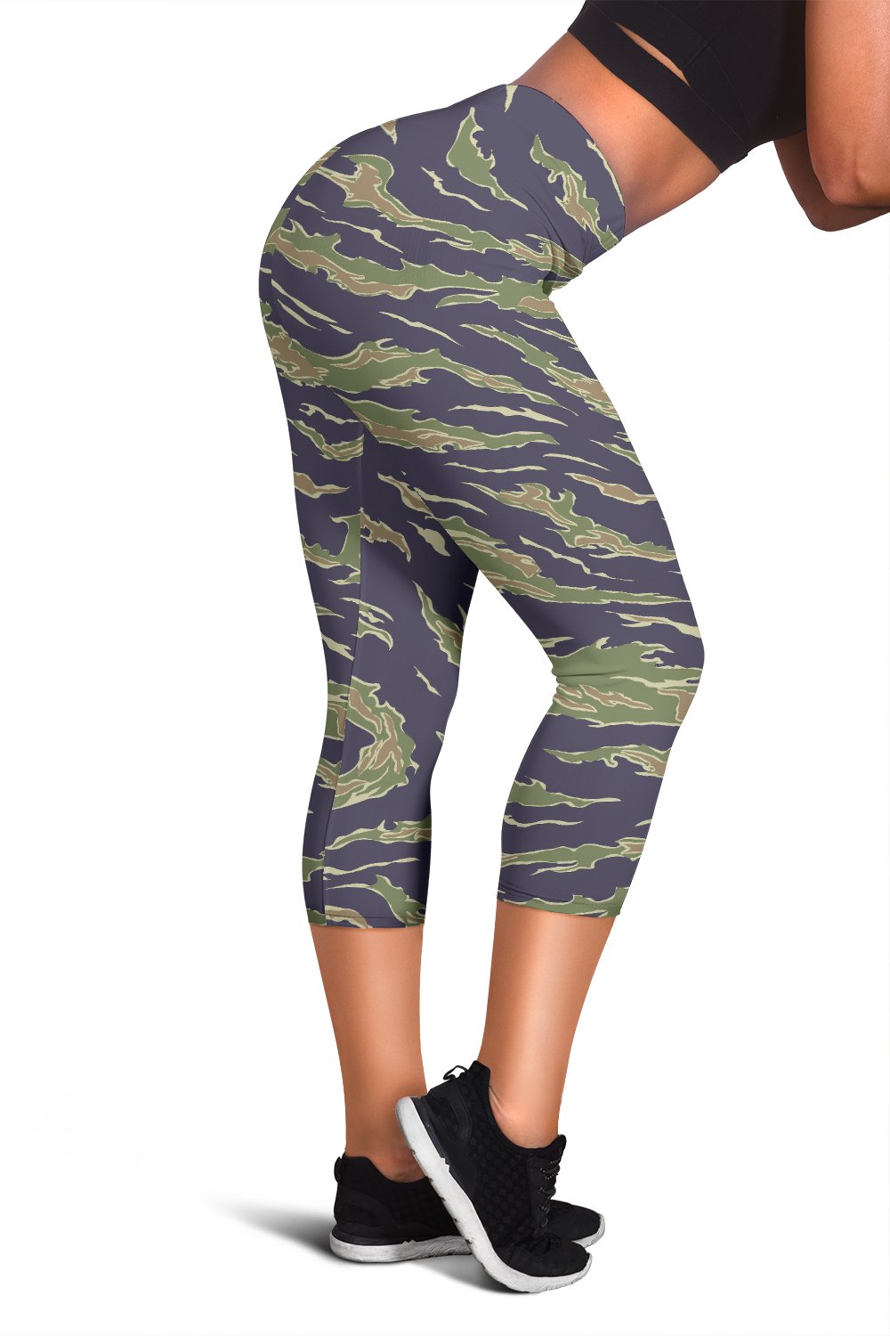 Green Camo Women Capris