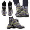 Green Camouflage Camo Women & Men Leather Boots