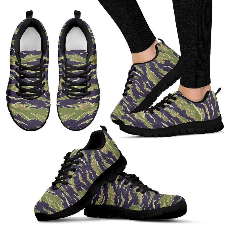 Green Camouflage Camo Women Sneakers