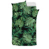 Green Fresh Tropical Palm Leaves Duvet Cover Bedding Set