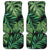 Green Fresh Tropical Palm Leaves Front and Back Car Floor Mats