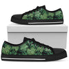 Green Fresh Tropical Palm Leaves Men Low Top Canvas Shoes