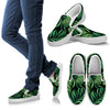 Green Fresh Tropical Palm Leaves Men Slip On Shoes