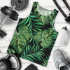 Green Fresh Tropical Palm Leaves Men Tank Top