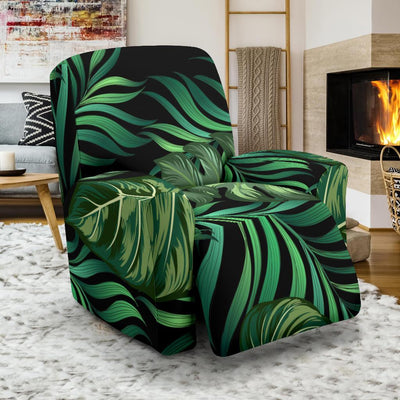 Green Fresh Tropical Palm Leaves Recliner Slipcover-JORJUNE.COM