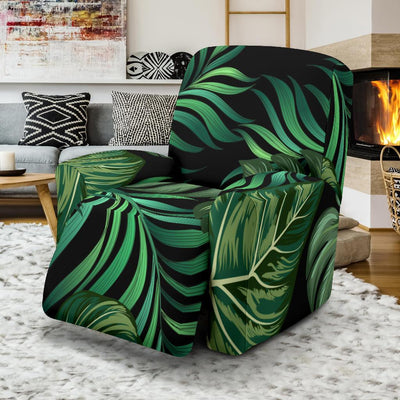 Green Fresh Tropical Palm Leaves Recliner Slipcover-JORJUNE.COM