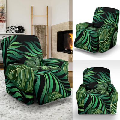 Green Fresh Tropical Palm Leaves Recliner Slipcover-JORJUNE.COM