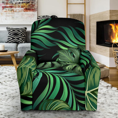 Green Fresh Tropical Palm Leaves Recliner Slipcover-JORJUNE.COM