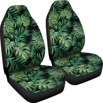 Green Fresh Tropical Palm Leaves Universal Fit Car Seat Covers