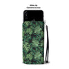 Green Fresh Tropical Palm Leaves Wallet Phone Case