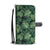 Green Fresh Tropical Palm Leaves Wallet Phone Case