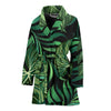 Green Fresh Tropical Palm Leaves Women Bath Robe