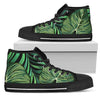 Green Fresh Tropical Palm Leaves Women High Top Shoes