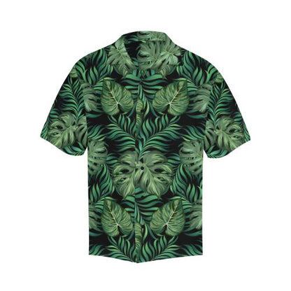 Green Fresh Tropical Palm Men Hawaiian Shirt