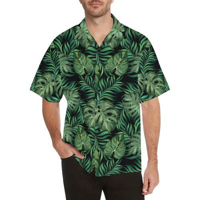 Green Fresh Tropical Palm Men Hawaiian Shirt