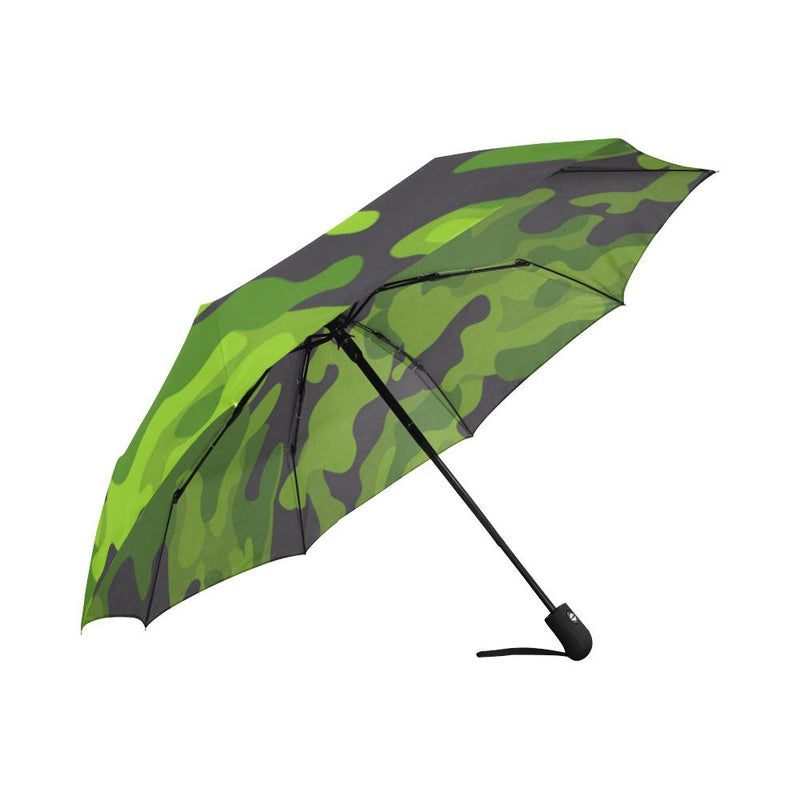 Green Kelly Camo Print Automatic Foldable Umbrella