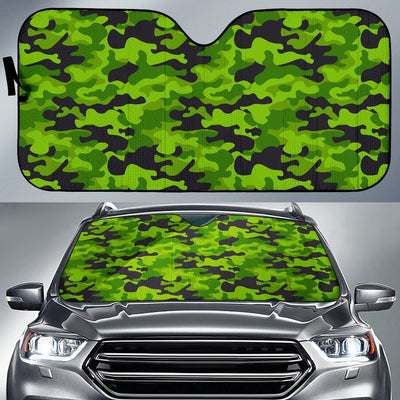 Green Kelly Camo Print Car Sun Shade-JorJune