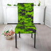 Green Kelly Camo Print Dining Chair Slipcover-JORJUNE.COM