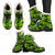 Green Kelly Camo Print Faux Fur Leather Boots