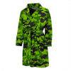 Green Kelly Camo Print Men Bath Robe