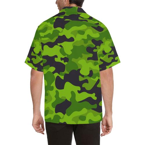 Green Kelly Camo Print Men Hawaiian Shirt