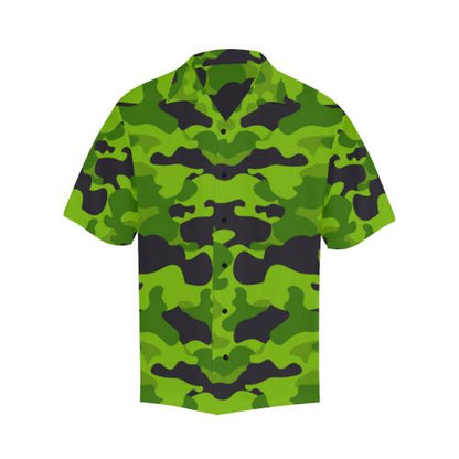 Green Kelly Camo Print Men Hawaiian Shirt