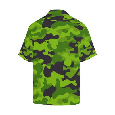 Green Kelly Camo Print Men Hawaiian Shirt