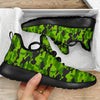 Green Kelly Camo Print Mesh Knit Sneakers Shoes