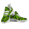 Green Kelly Camo Print Mesh Knit Sneakers Shoes