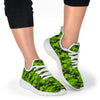 Green Kelly Camo Print Mesh Knit Sneakers Shoes