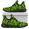 Green Kelly Camo Print Mesh Knit Sneakers Shoes