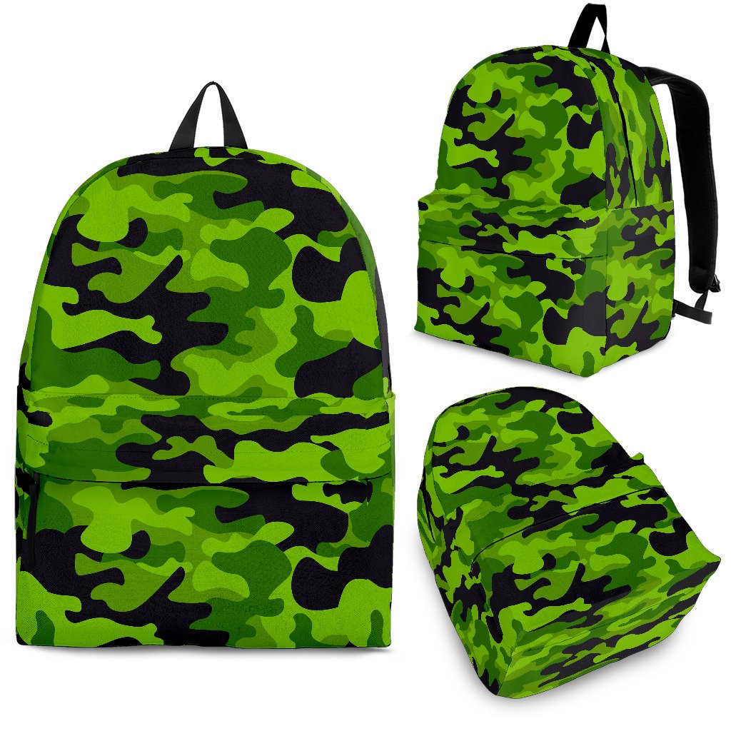 Green Kelly Camo Print Premium Backpack