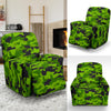 Green Kelly Camo Print Recliner Slipcover-JORJUNE.COM