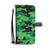 Green Kelly Camo Camouflage Print Wallet Phone Case