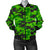 Green Kelly Camo Print Women Casual Bomber Jacket