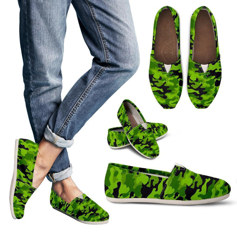 Green Kelly Camo Print Women Casual Shoes-JorJune.com