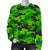 Green Kelly Camo Print Women Crewneck Sweatshirt