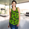 Green Kelly Camo Print Women Racerback Tank Top