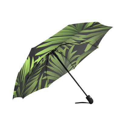 Green Neon Tropical Palm Automatic Foldable Umbrella