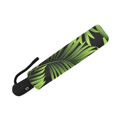 Green Neon Tropical Palm Automatic Foldable Umbrella