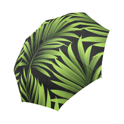 Green Neon Tropical Palm Automatic Foldable Umbrella