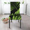 Green Neon Tropical Palm Leaves Dining Chair Slipcover-JORJUNE.COM