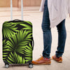 Green Neon Tropical Palm Leaves Luggage Protective Cover