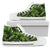 Green Neon Tropical Palm Leaves Men High Top Canvas Shoes