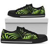 Green Neon Tropical Palm Leaves Men Low Top Shoes