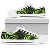 Green Neon Tropical Palm Leaves Men Low Top Shoes