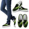 Green Neon Tropical Palm Leaves Men Slip On Shoes